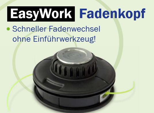 Fadenkopf EASY Work mit Faden-Ø Vierkant  3mm für EASY Work